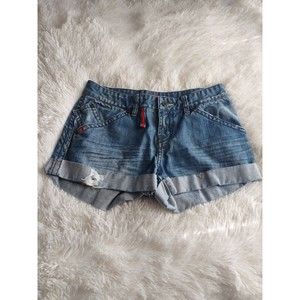 Ask Enquired Women's Cuffed Denim Shorts Size 30" Waist / 3" Inseam